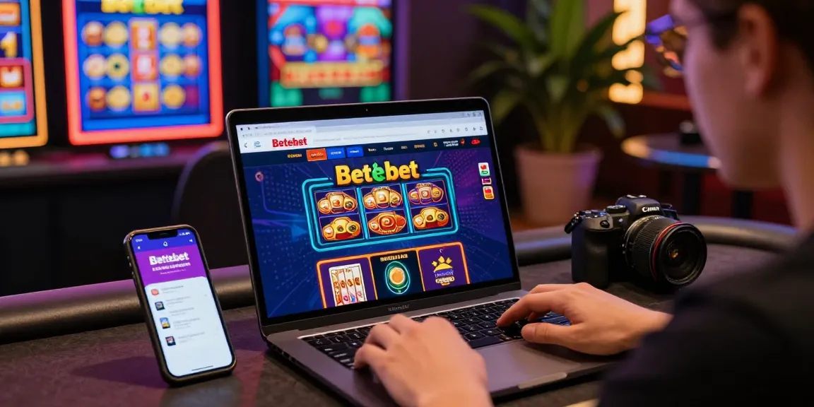 Engaging Betebet online gaming experience with vibrant casino graphics and user-friendly interface.